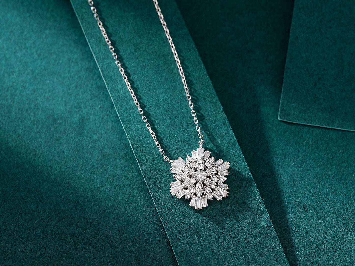 Snowflake Pendant Jewelry - A Sparkling Gem for Every Occasion - White Diamond Pendant