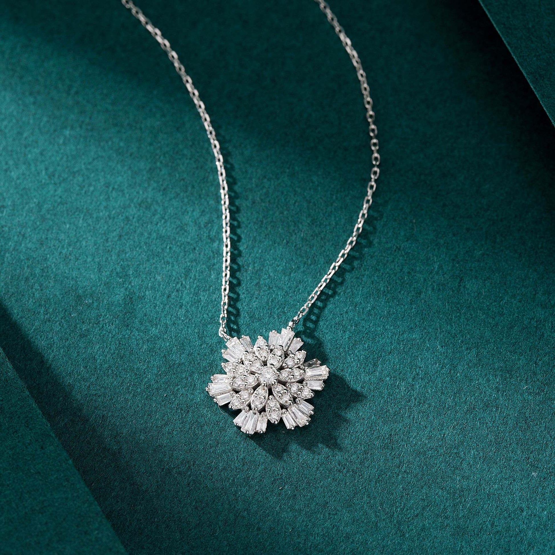 Snowflake Pendant Jewelry - A Sparkling Gem for Every Occasion - White Diamond Pendant