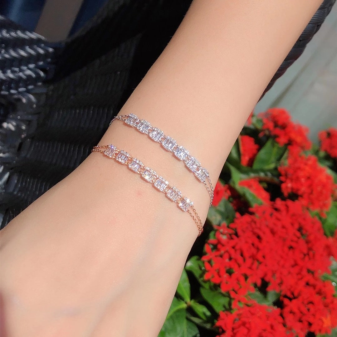 Sparkling Diamond Bracelet - Elegant Jewelry Piece - White Diamond Bracelet