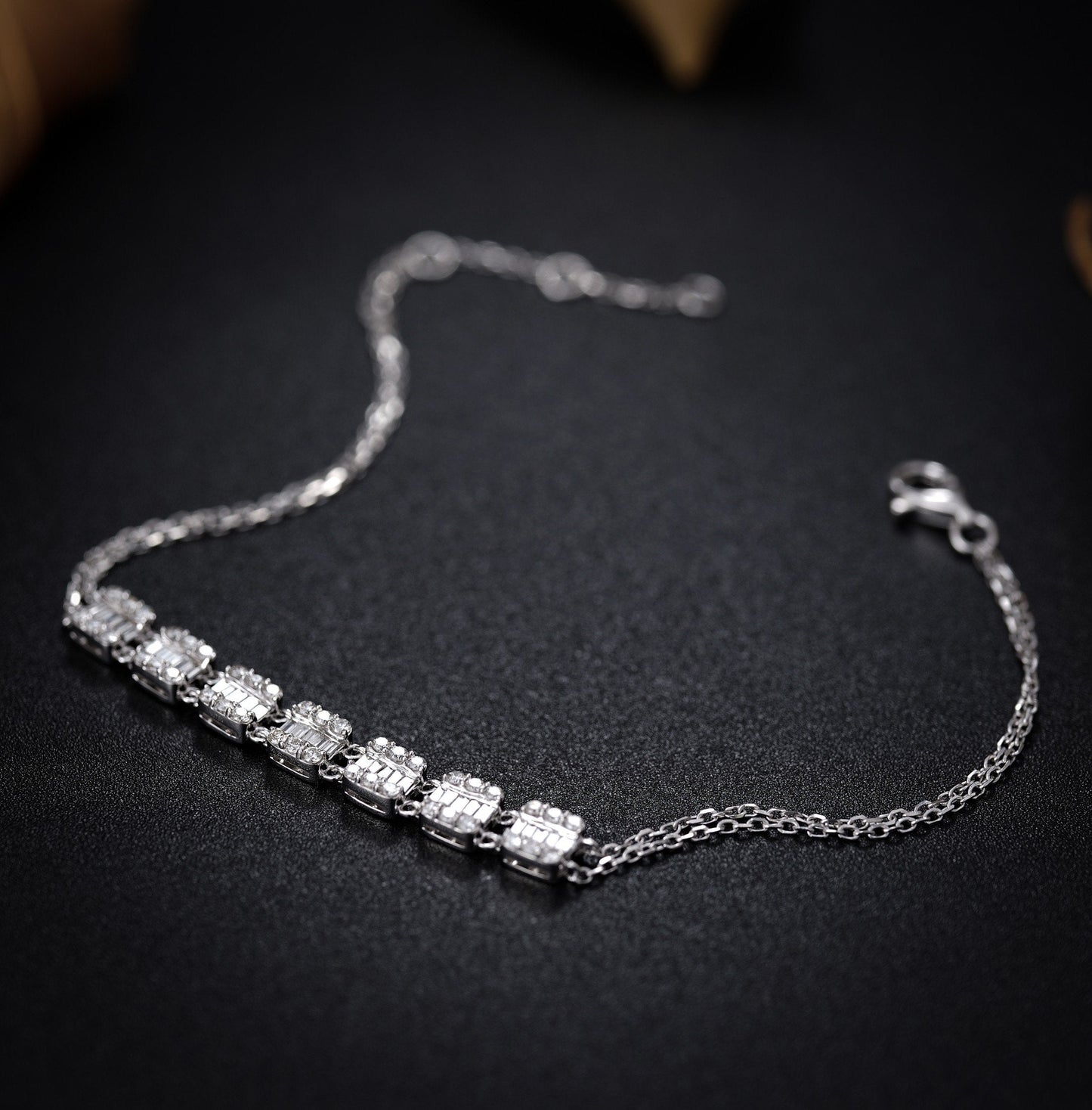 Sparkling Diamond Bracelet - Elegant Jewelry Piece - White Diamond Bracelet