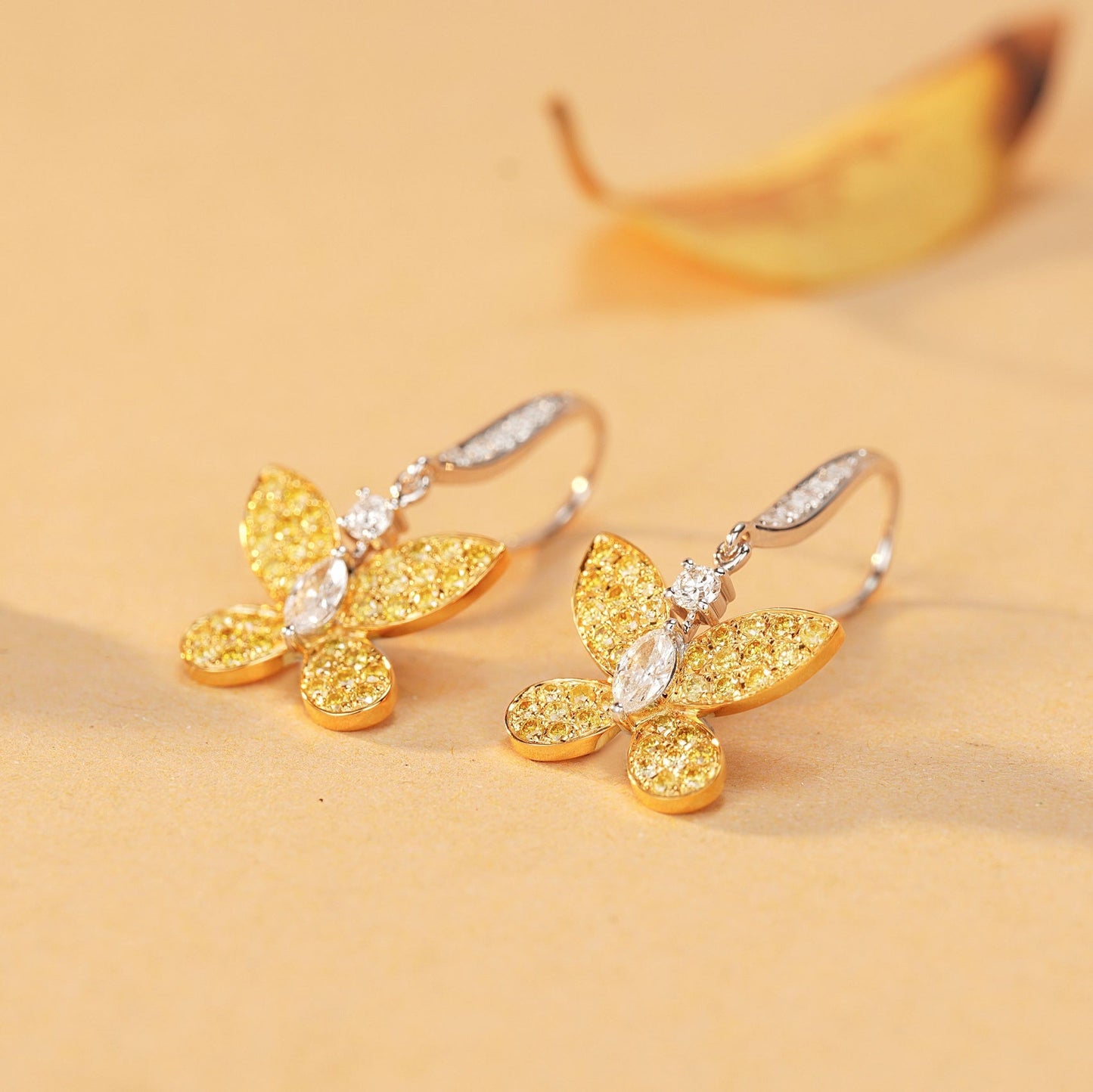 Sparkling Diamond Butterfly Earrings - Fine Jewelry Piece Jeweler.Jewelry