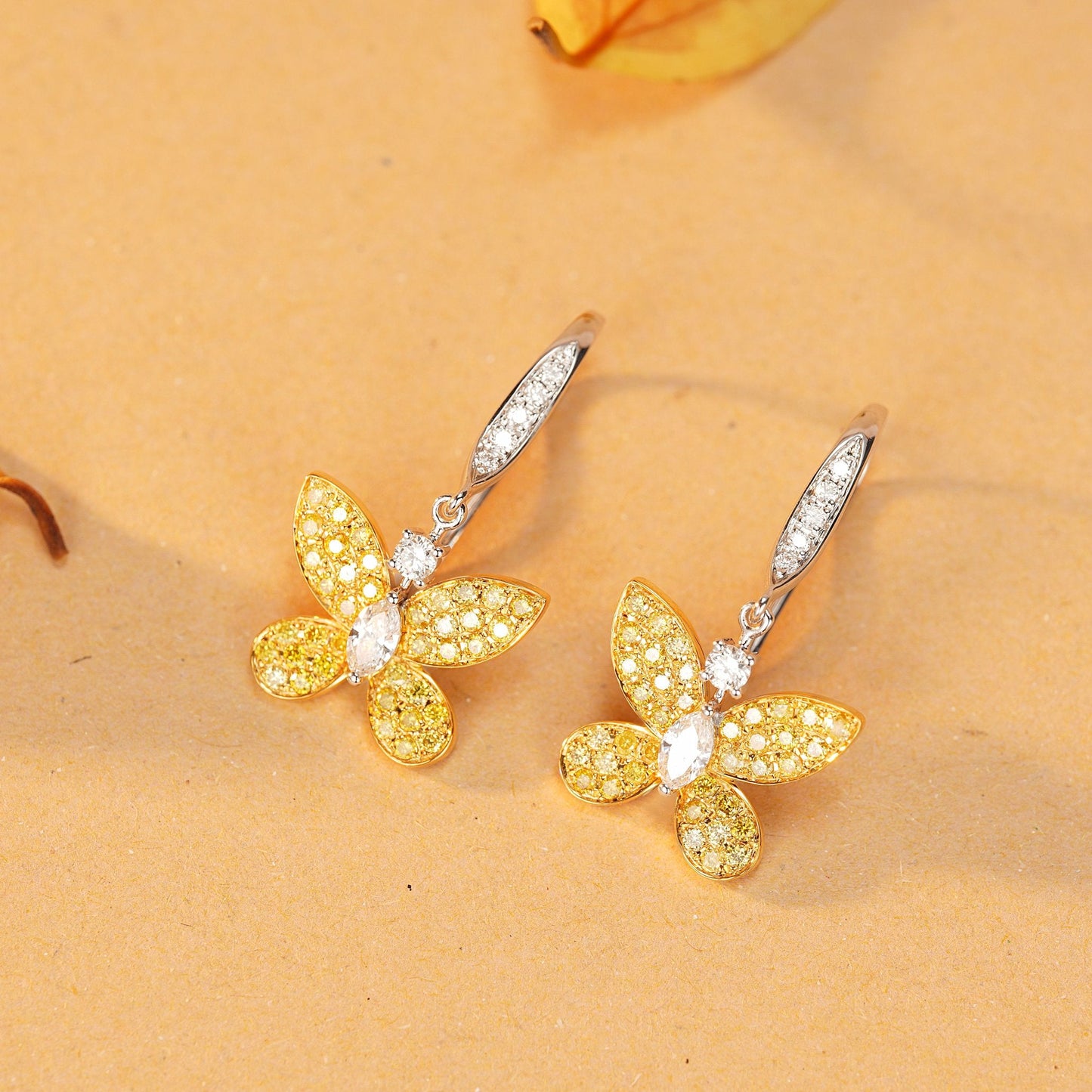 Sparkling Diamond Butterfly Earrings - Fine Jewelry Piece Jeweler.Jewelry