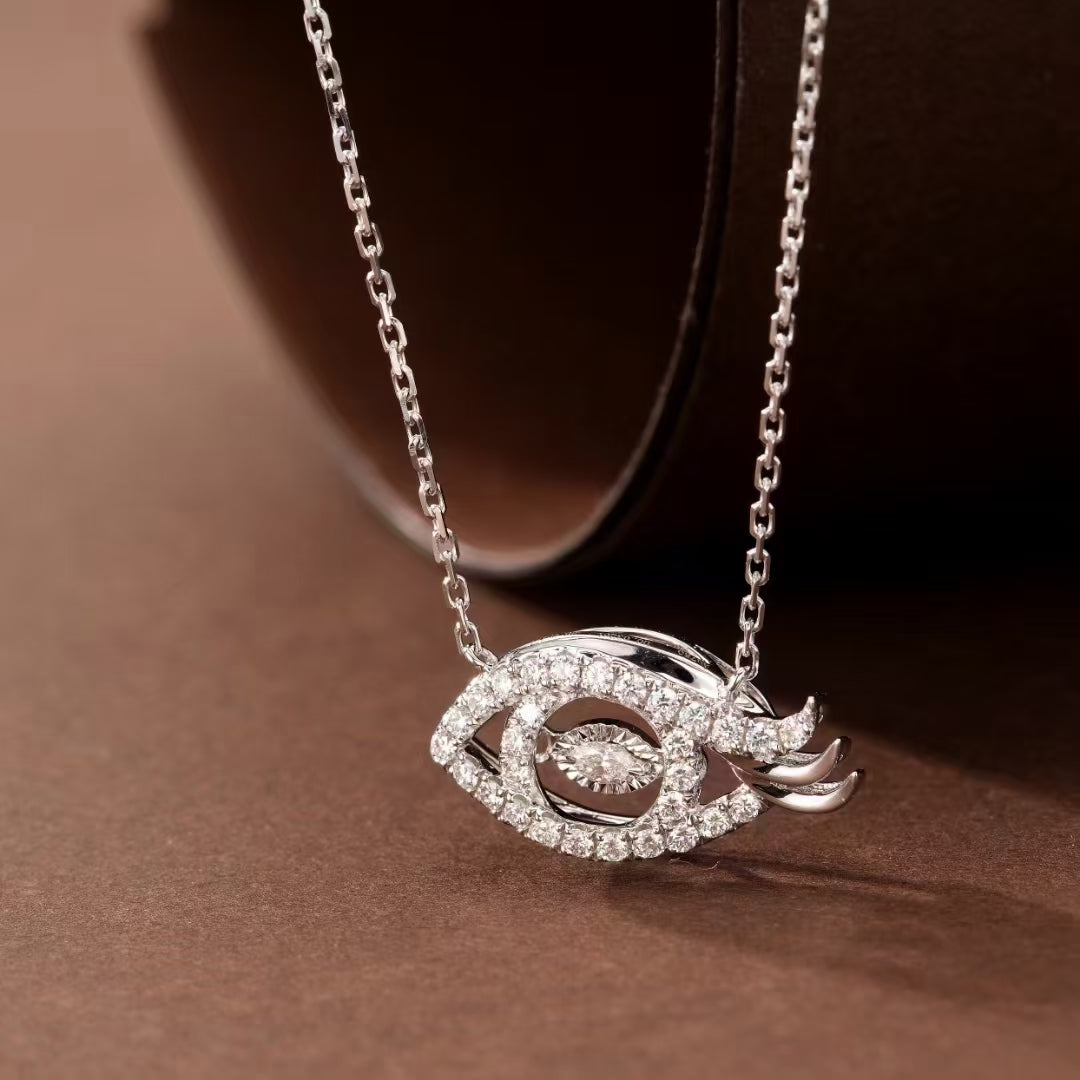 Sparkling Diamond Carving Pendant Jewelry - White Diamond Pendant