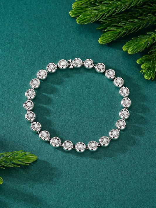 Sparkling Diamond Pavé Bracelet - Premium Jewelry Collection - White Diamond Bracelet