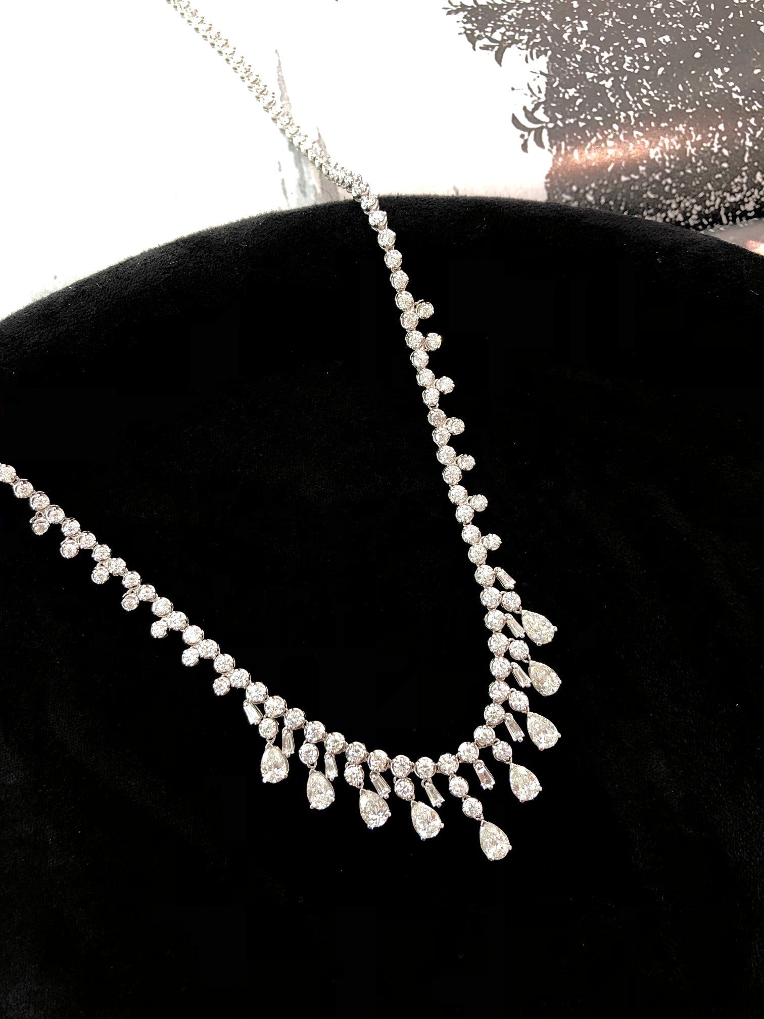 Sparkling Diamond Pendant Necklace - Premium Jewelry Collection - White Diamond Necklace