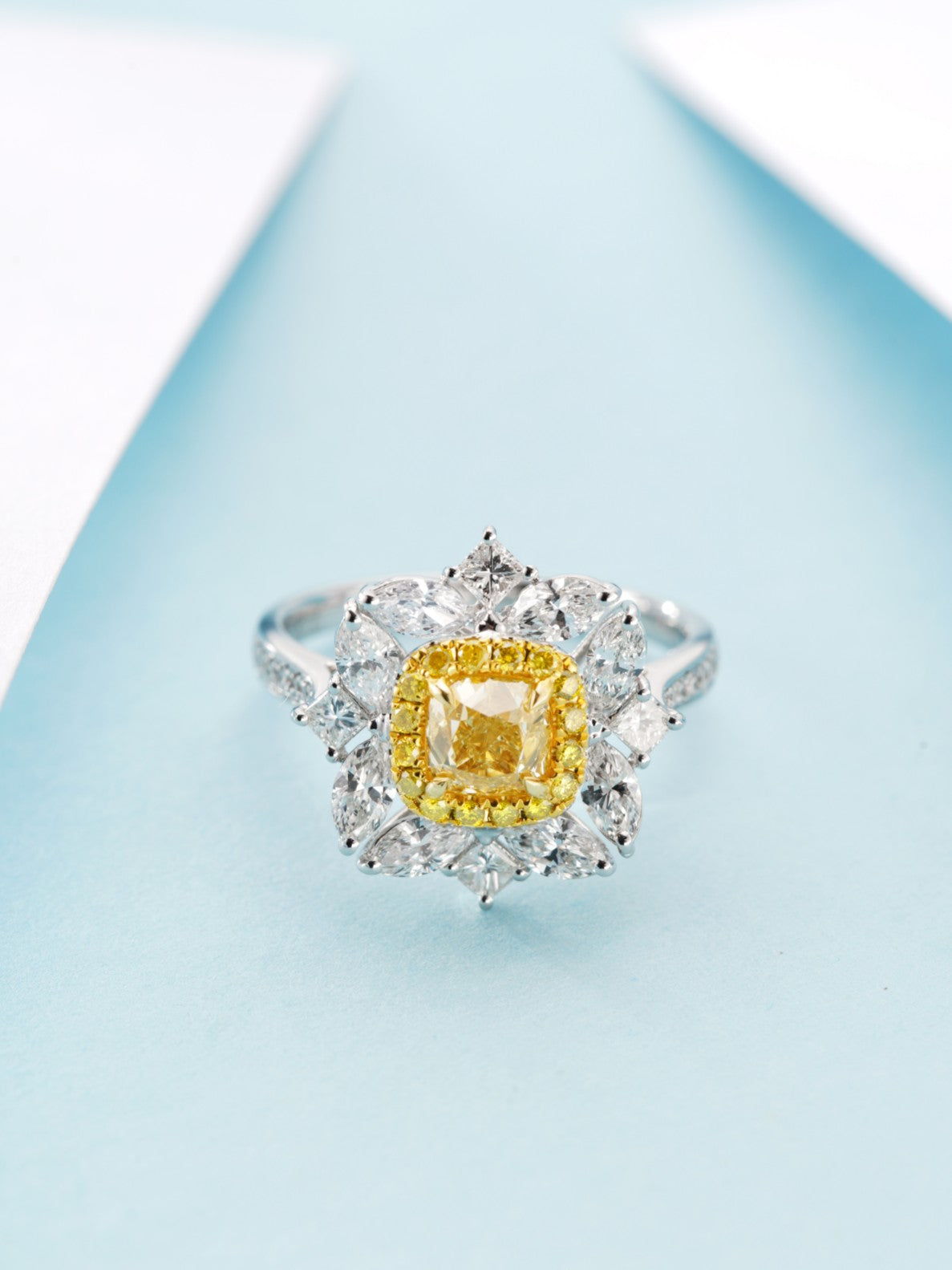 Sparkling Diamond Ring | Premium Jewelry Collection - Yellow Diamond Ring