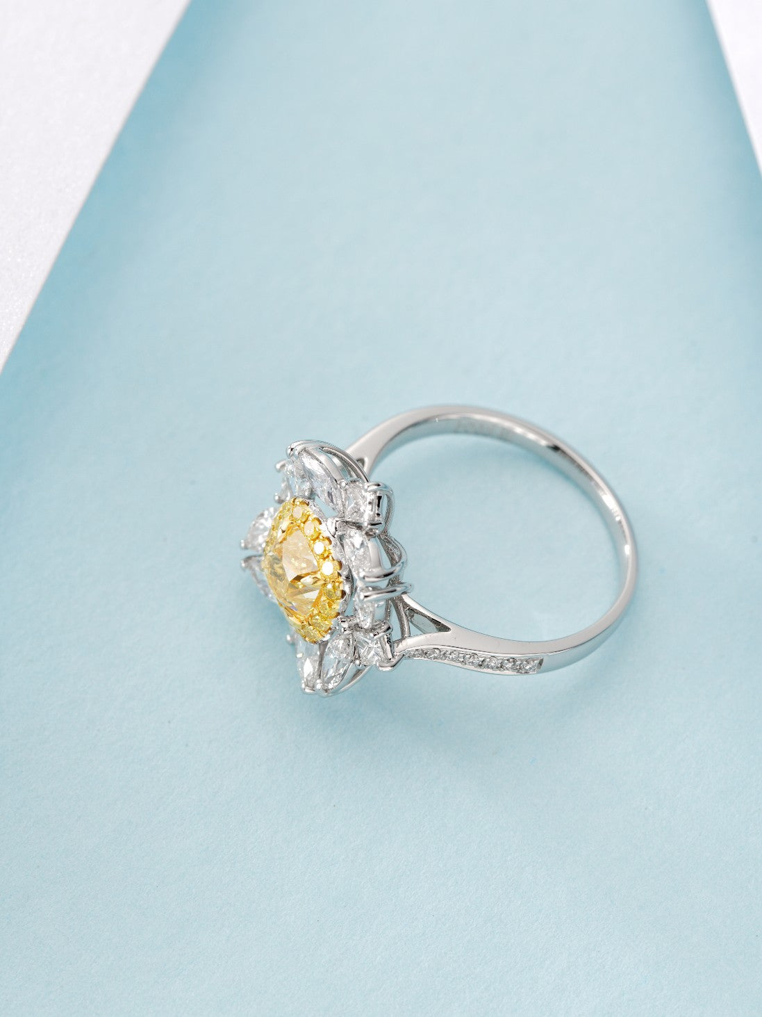 Sparkling Diamond Ring | Premium Jewelry Collection - Yellow Diamond Ring