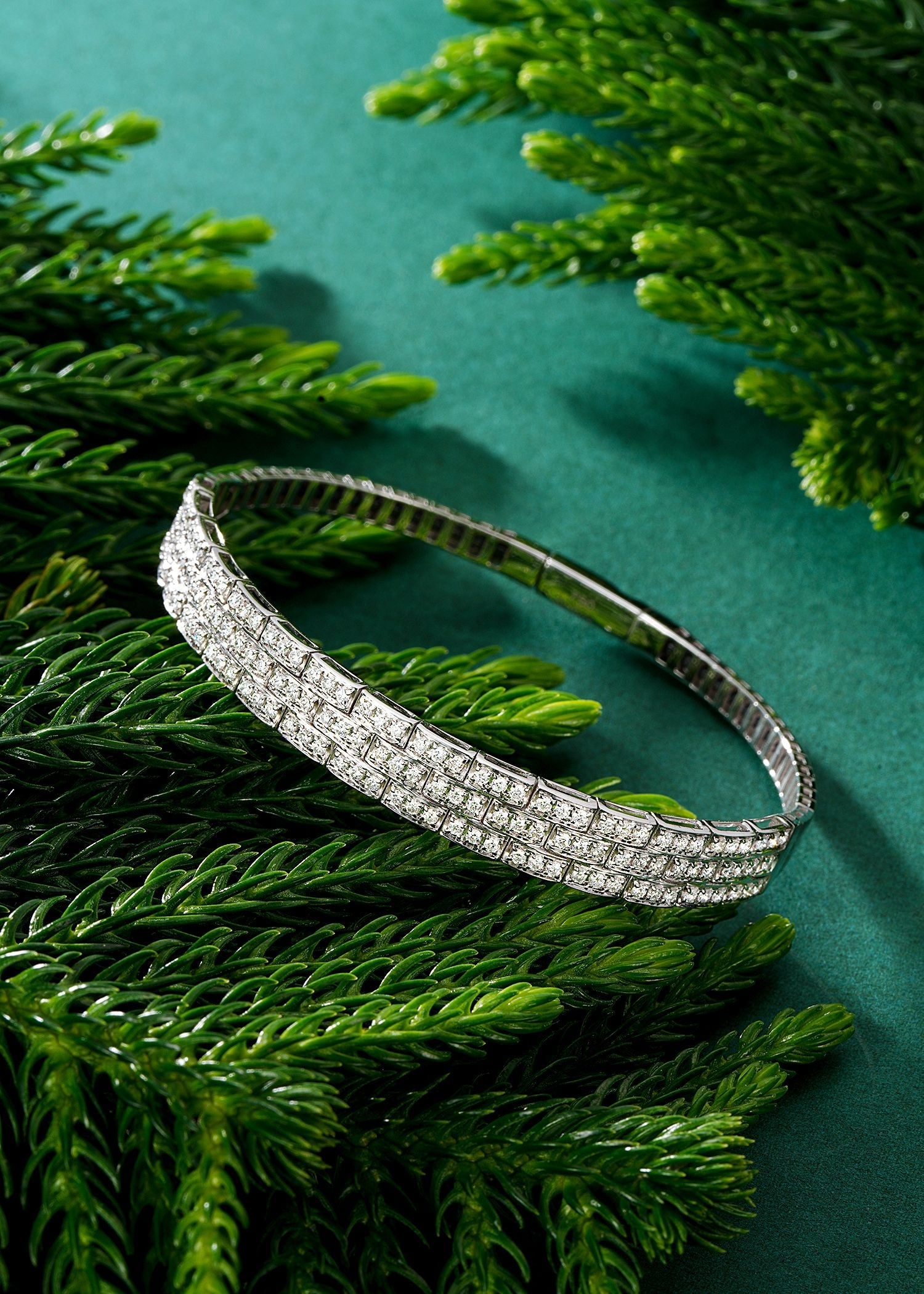 Sparkling Diamond Spring Bracelet - Premium Jewelry Collection - White Diamond Bracelet