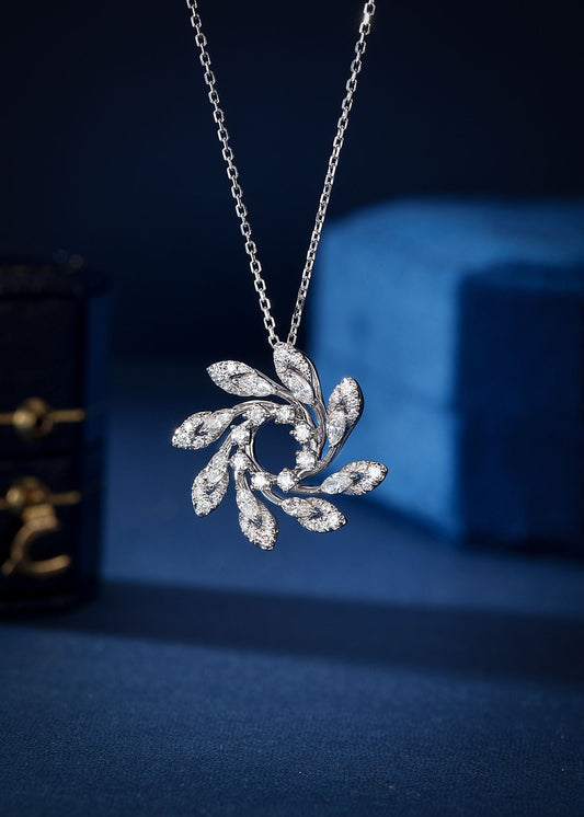 Sparkling Marquise-Cut Pendant Jewelry with Diamond Accent - White Diamond Pendant