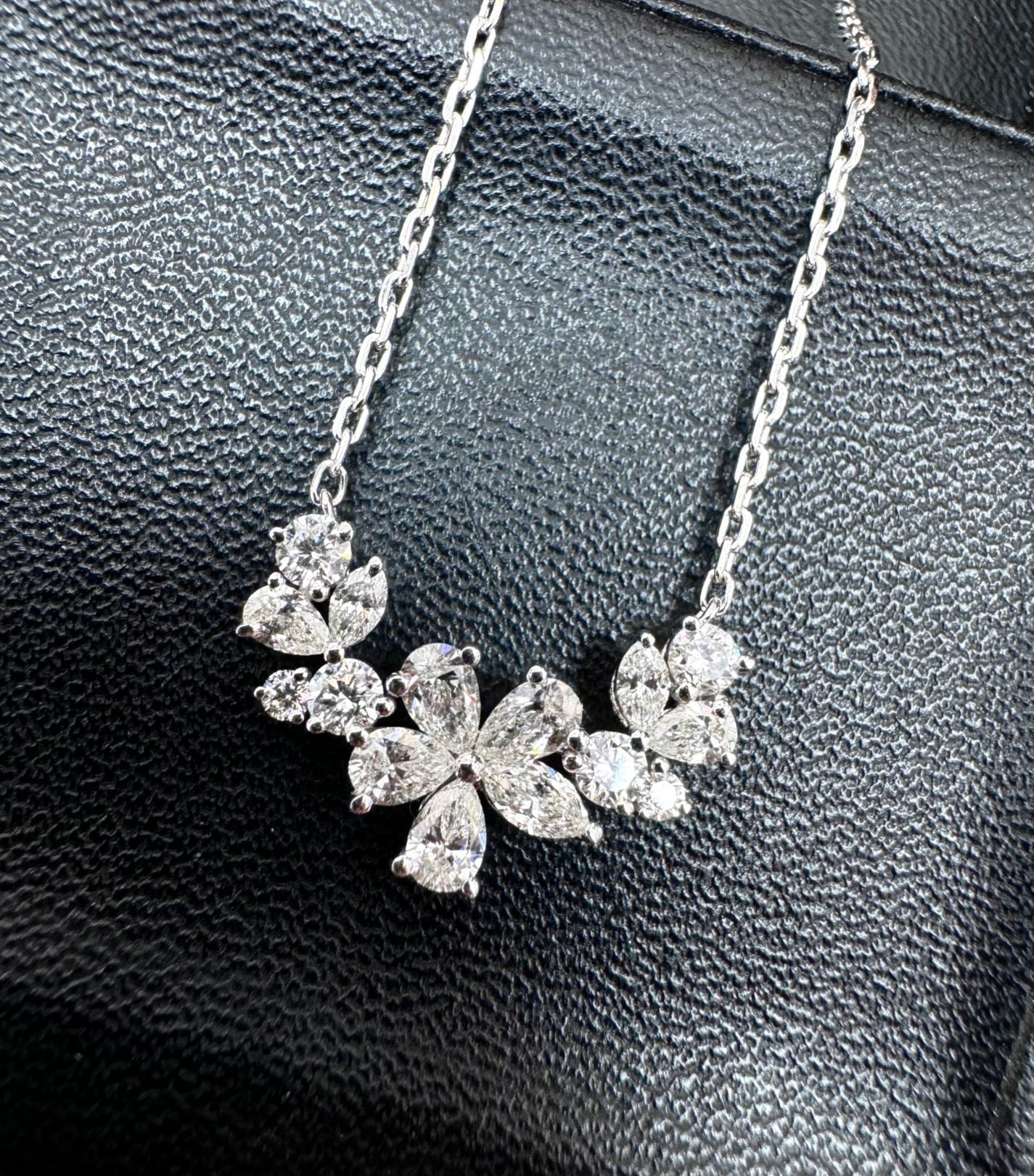 Sparkling Marquise-Cut Pendant Necklace with Diamond Accents - Exquisite Jewelry - White Diamond Pendant