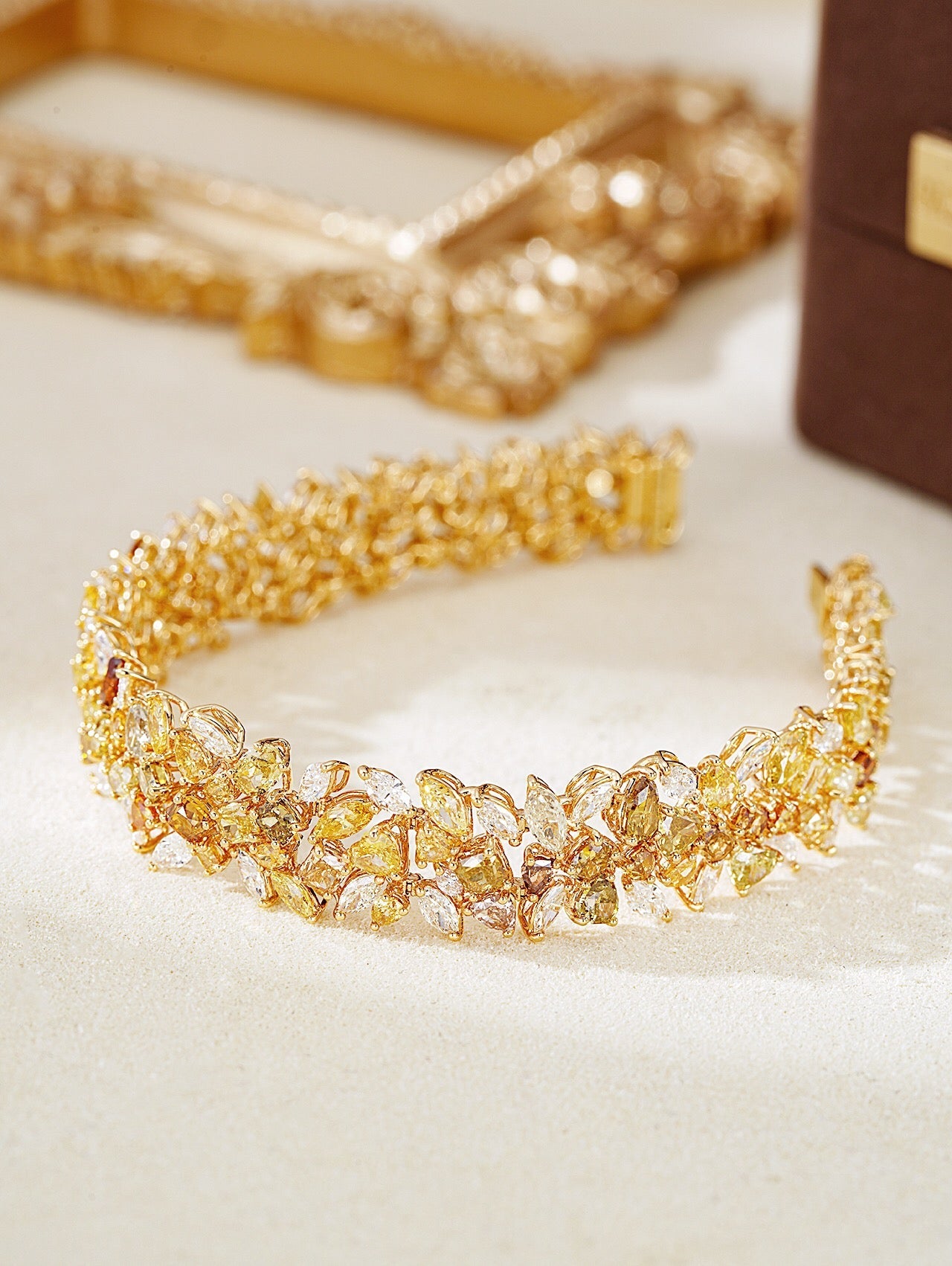 Sparkling Multicolor Marquise Drop Bracelet - Fine Jewelry - Colored Diamond Bracelet