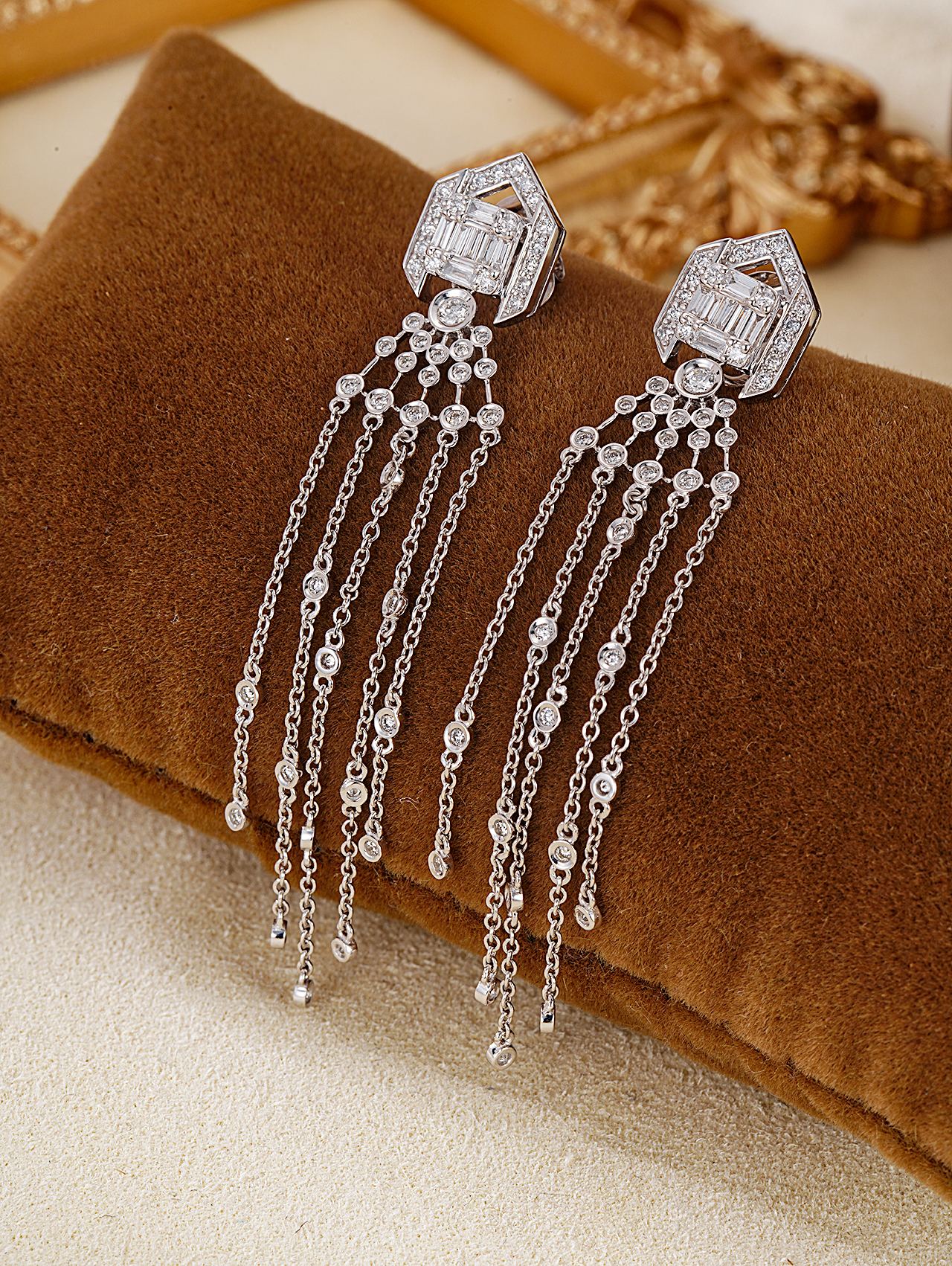 Sparkling Rhinestone Bubble Tassel Earrings - Luxurious Jewelry Piece - Jeweler.Jewelry