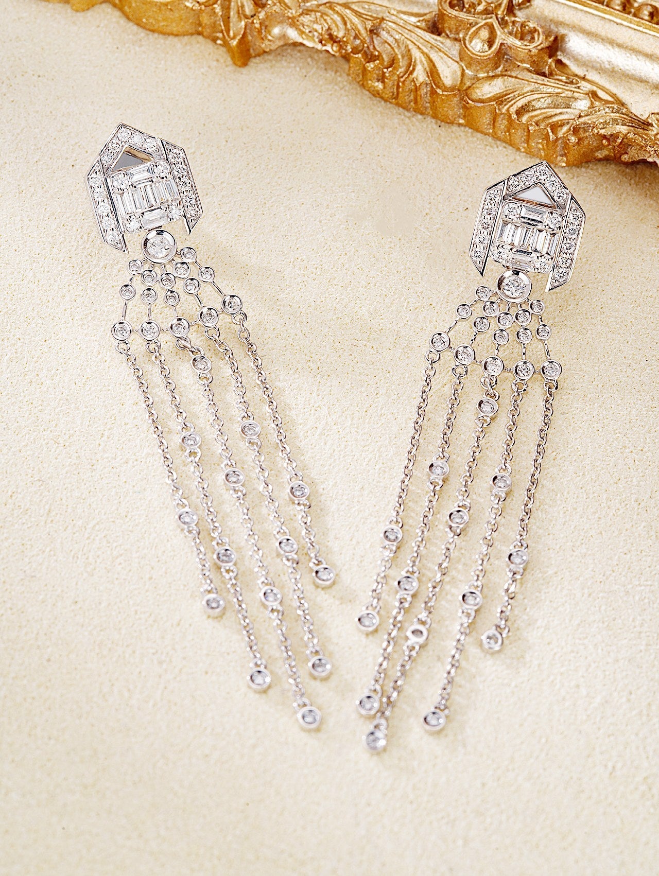 Sparkling Rhinestone Bubble Tassel Earrings - Luxurious Jewelry Piece - Jeweler.Jewelry