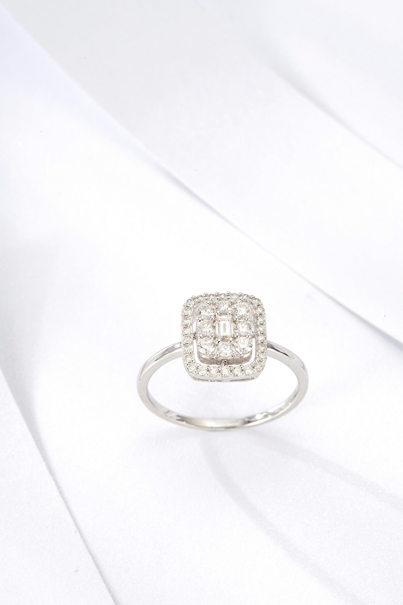 Sparkling Rock Candy Ring - A Unique Jewelry Piece - White Diamond Ring