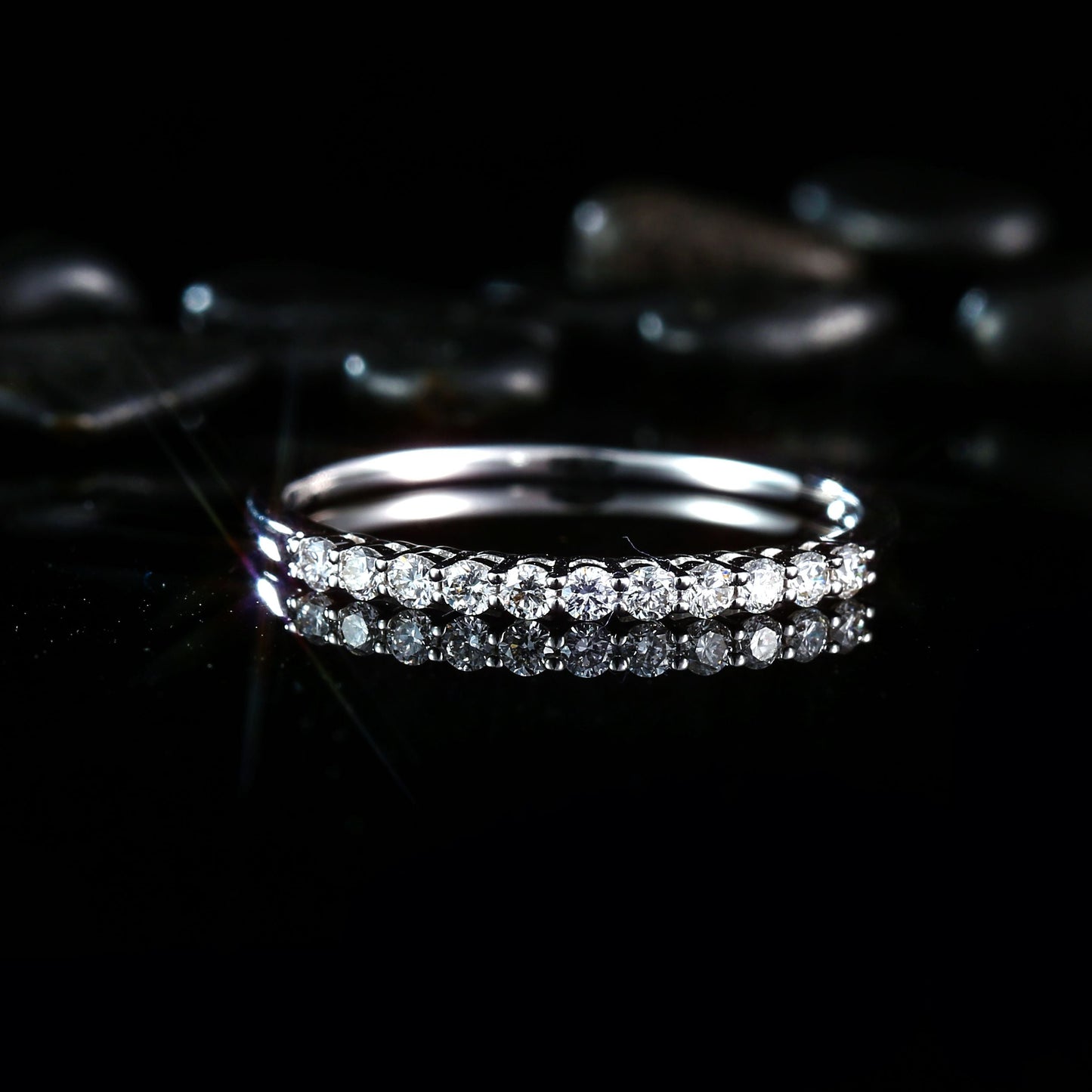 Sparkling Round Diamond Cluster Ring - Premium Jewelry - White Diamond Ring