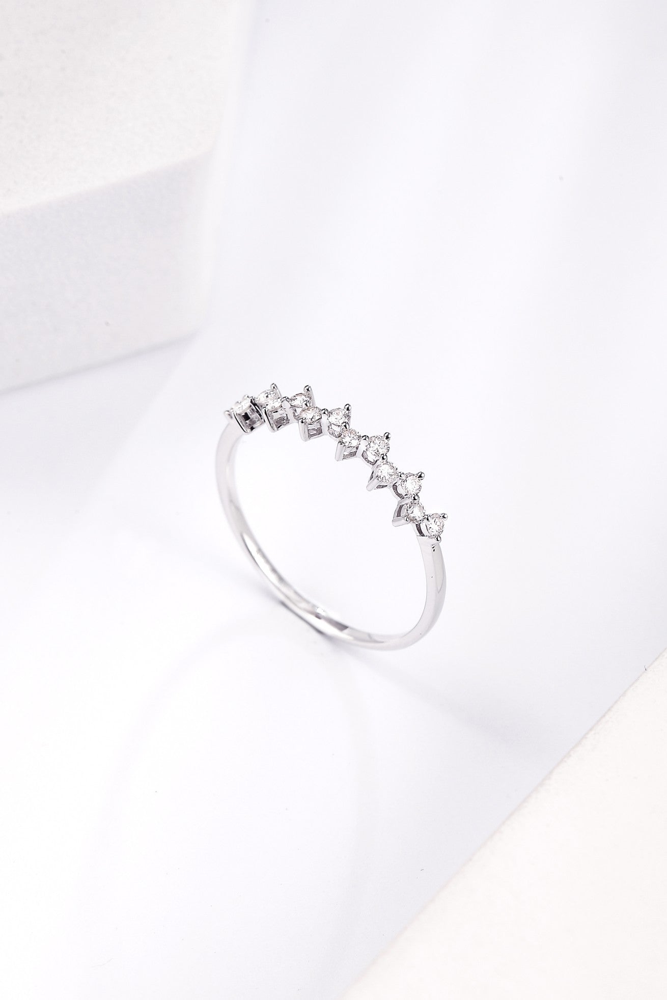 Sparkling Round Diamond Intertwined Ring - Luxury Jewelry - White Diamond Ring