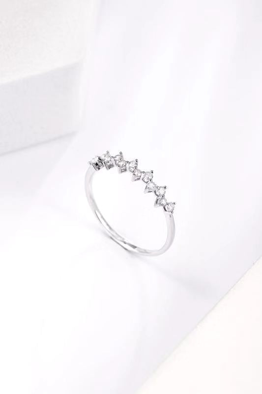 Sparkling Round Diamond Intertwined Ring - Luxury Jewelry - White Diamond Ring