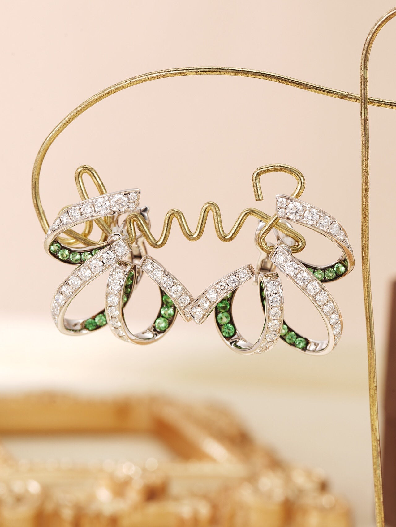 Sparkling Tsavorite Silk Ear Clips Jewelry Jeweler.Jewelry