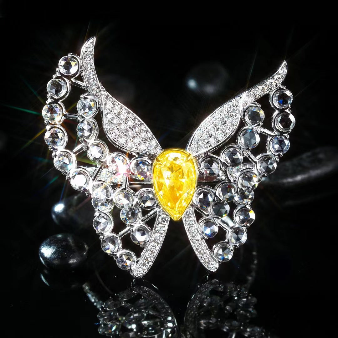 Sparkling Water Drop Butterfly Jewelry Collection – Rings Brooches Pendants - Brooch