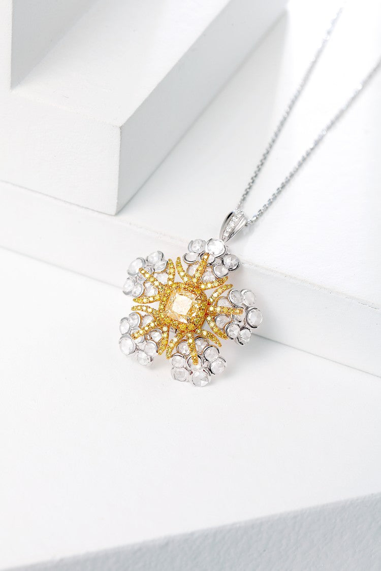 Sparkling Yellow Diamond Sea Star Ring - Premium Jewelry - Yellow Diamond Ring