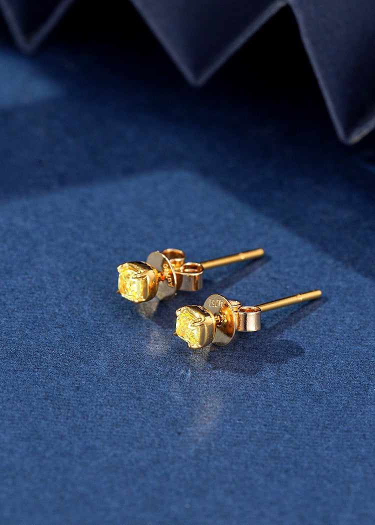 Square Shape Single Diamond Stud Earring - Jewelry Gem Jeweler.Jewelry