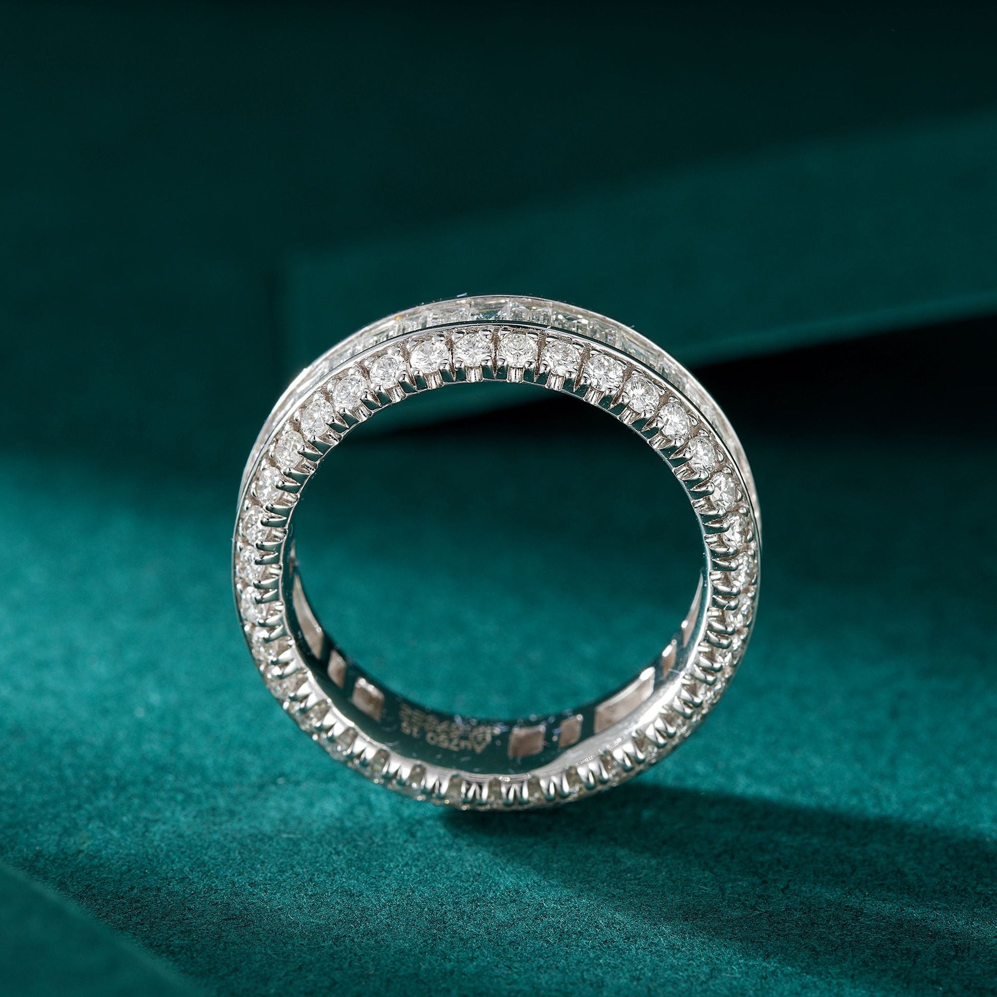 T-Shaped Diamond Ring - Exclusive Jewelry Piece - White Diamond Ring