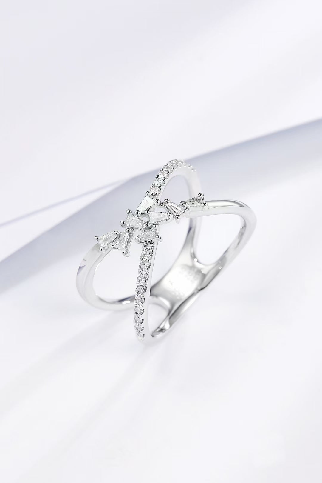 T-Square Cross Ring - Exquisite Diamond Jewelry - White Diamond Ring