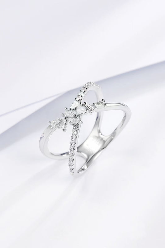 T-Square Cross Ring - Exquisite Diamond Jewelry - White Diamond Ring