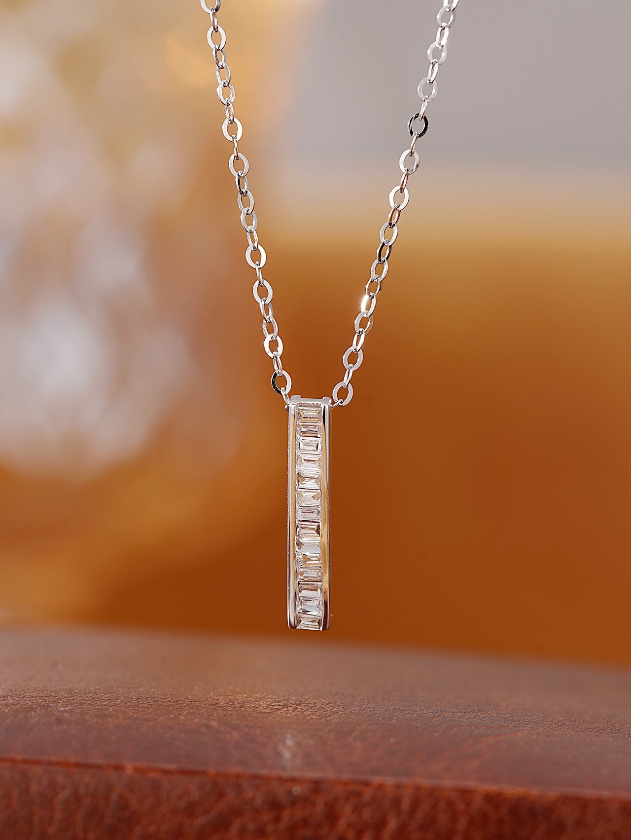 T-Square Pendant with Diamond: A Unique Jewelry Piece - White Diamond Pendant