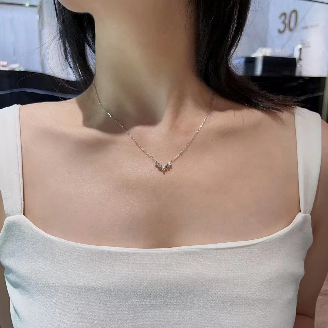 Unique Diamond Pendant - Exquisite Jewelry Piece - White Diamond Pendant