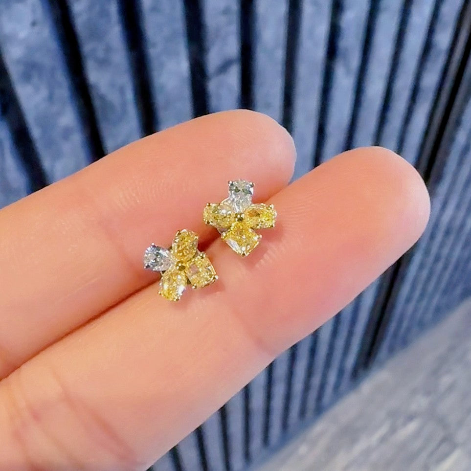 Unique Four-Leaf Clover Diamond Earrings - Exquisite Jewelry Piece Jeweler.Jewelry