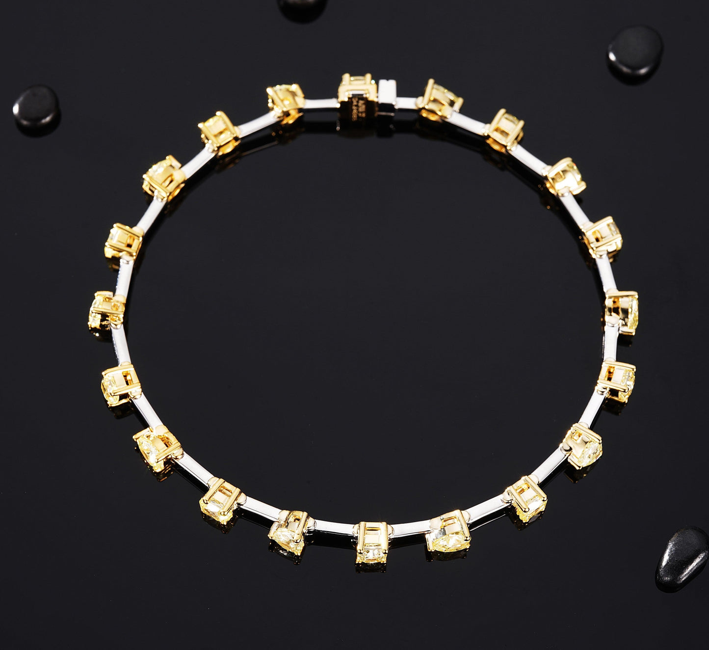 Unique Yellow Diamond Shaped Bracelet - Premium Jewelry Collection - Yellow Diamond Bracelet