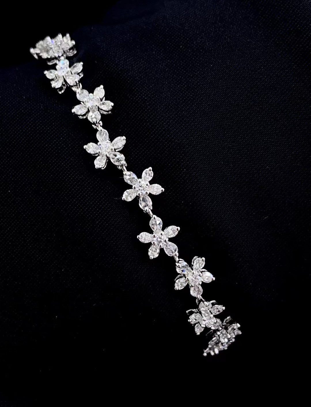 Water Drop Flower Jewelry Set - Exquisite Diamond Collection - White Diamond Set System