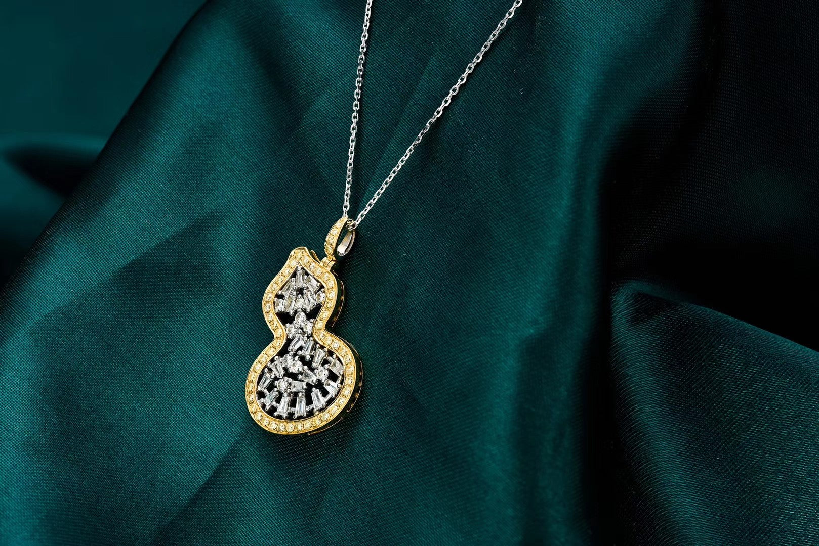 Yellow Diamond Calabash Pendant - Exclusive Jewelry Piece - Yellow Diamond Pendant