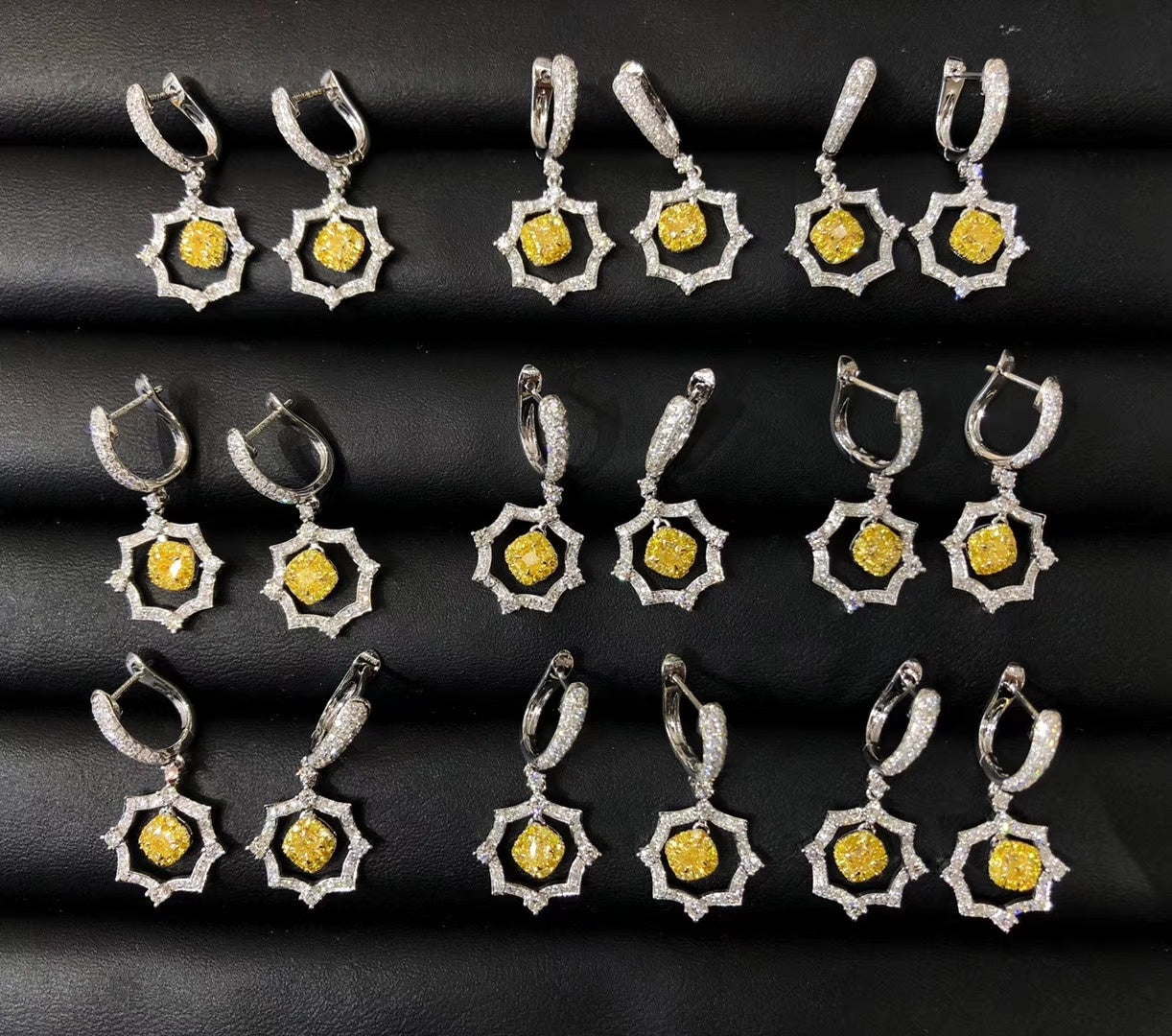 Yellow Diamond Sun Earrings - A Sparkling Jewelry Gem Jeweler.Jewelry